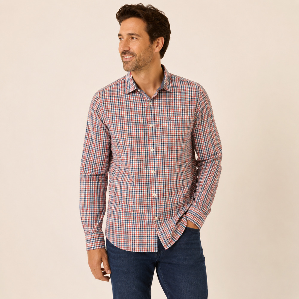 Original Penguin Heritage Slim Fit Plaid Button Down Shirt Men's XL